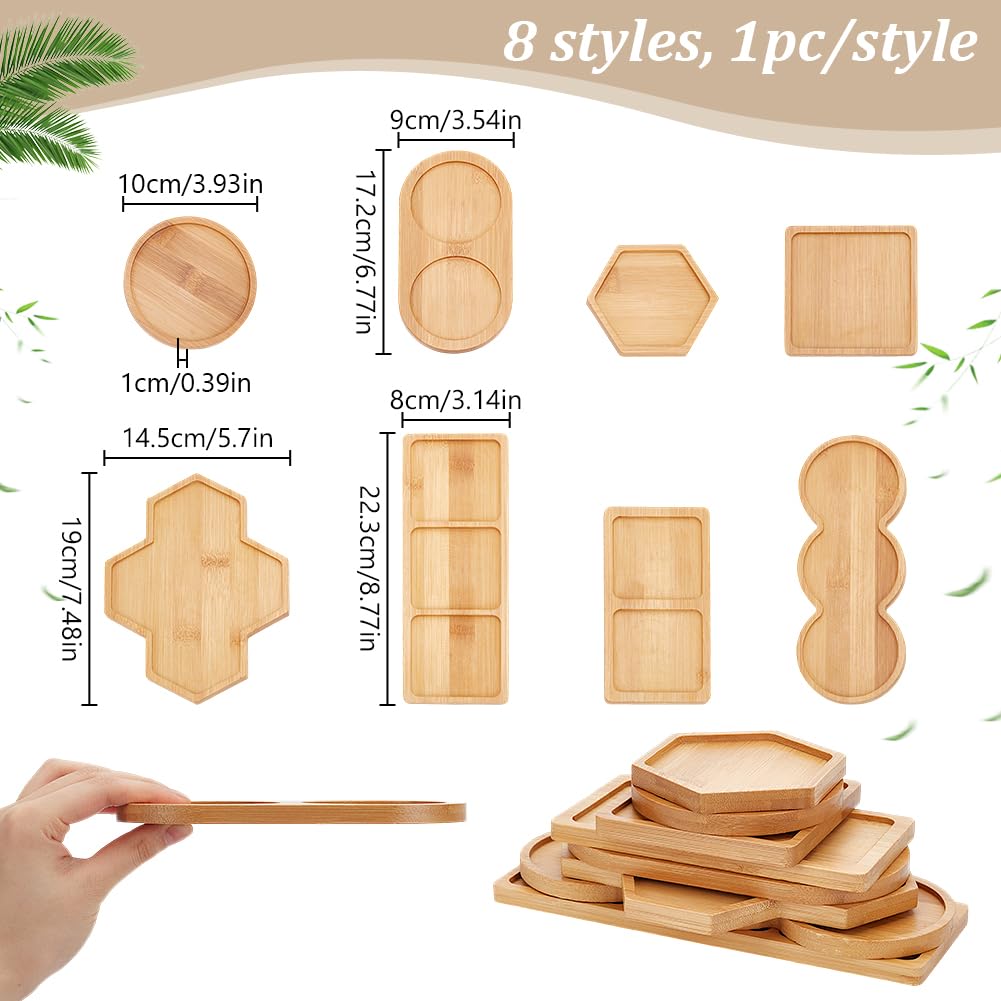 Amazon.com: WEBEEDY 8 Styles Bamboo Coasters Fillable DIY Mosaic