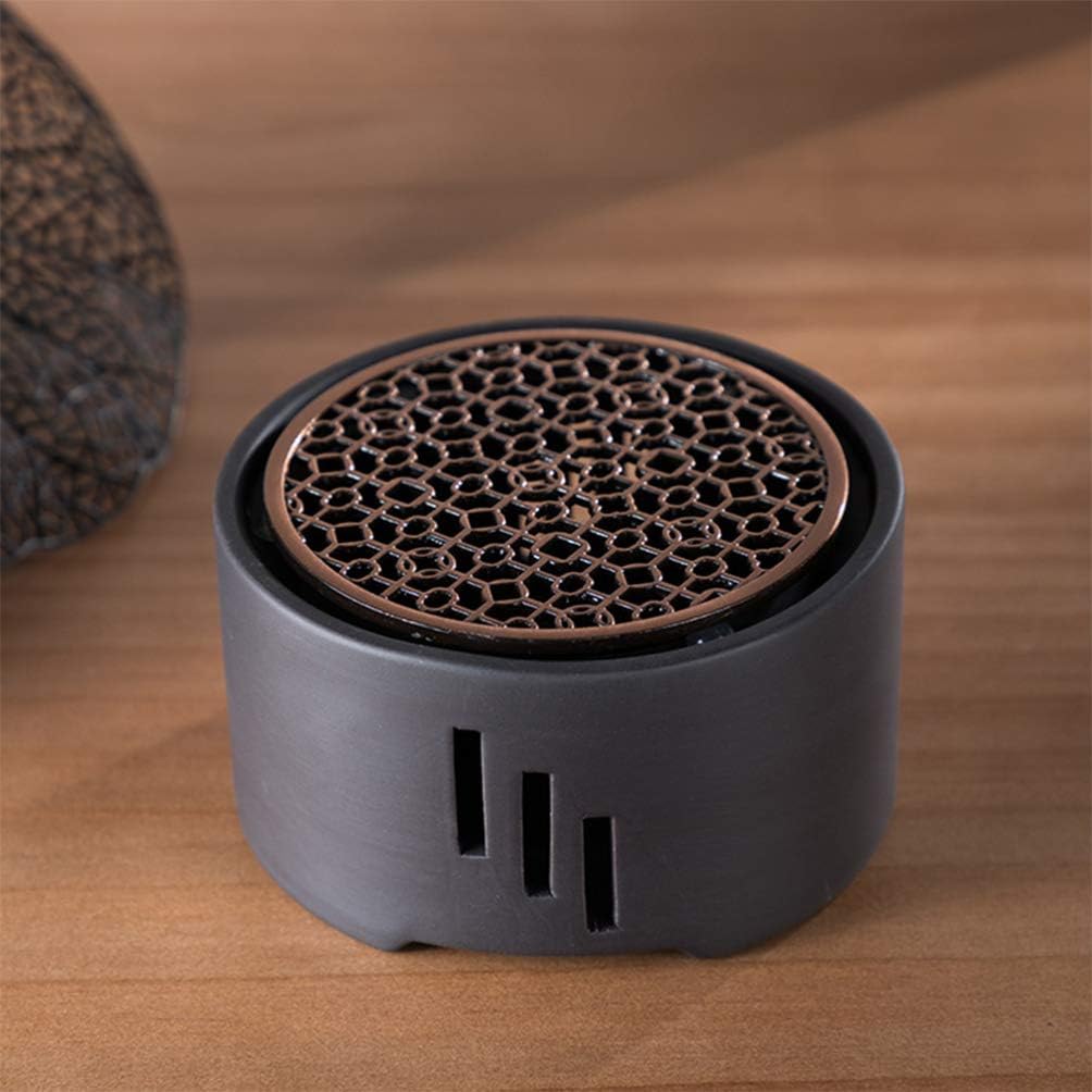 Mug Holder Teapot Warmer Ceramic Coffee Tea Warmers Circular Tea Light Food Butter Warmer with Mat for Glass Teapot Heatproof Dish Warming Portable Heater