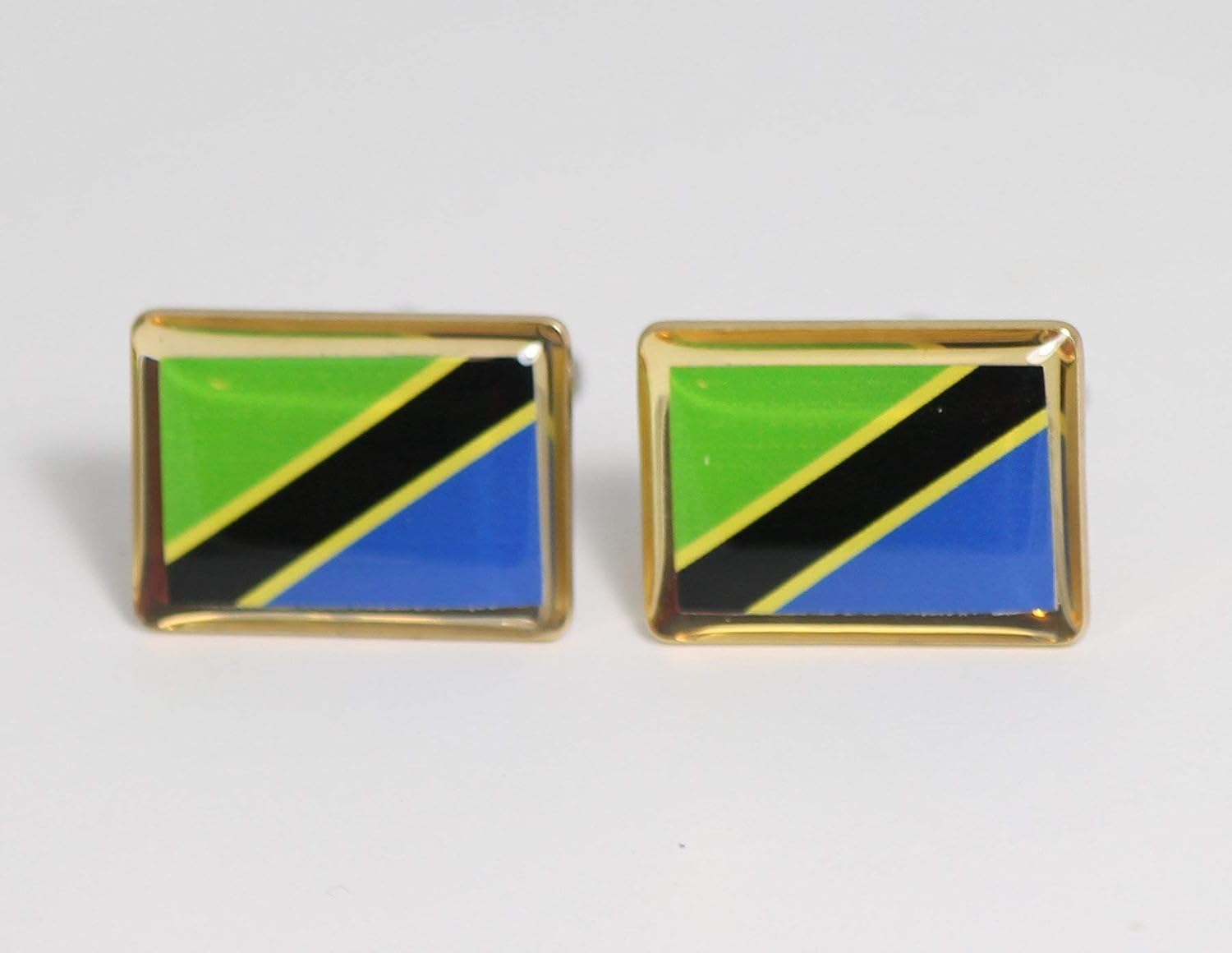 Tanzania Flag Cufflinks, Lapel Pins, Tie Bars, Earrings, Jewelry and Accessories