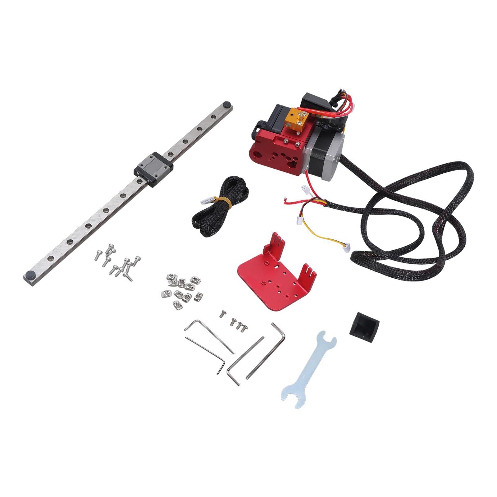 Drucker Linearführungsschienen MK8-Extruder Direktantriebssatz mit Fester Backplane Halterung, Upgrade Satz für Ender3