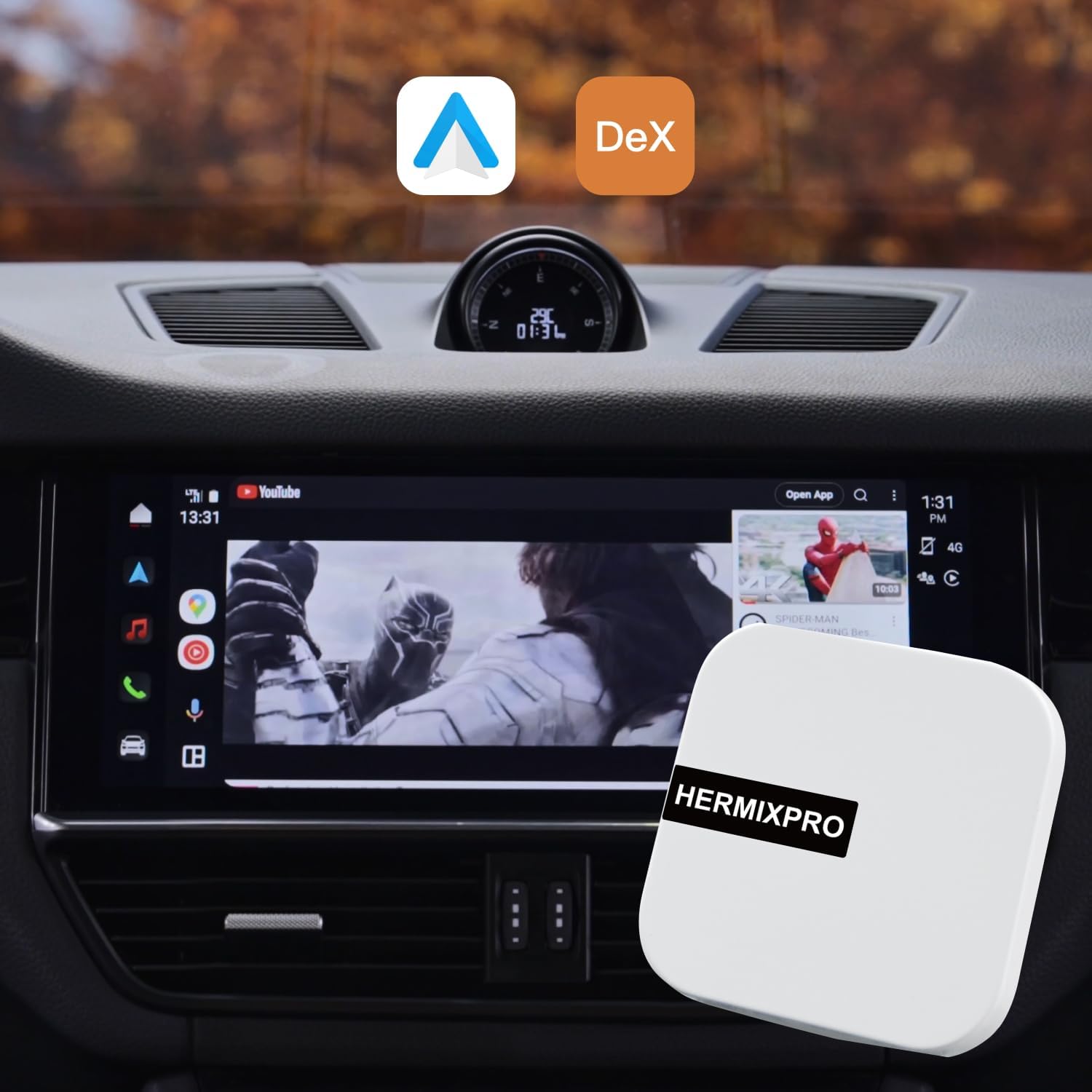Android Auto Wireless Adapter Compatible with Samsung DeX,Wireless Android Auto Adapter Support YouTube, Netflix,Car Streaming Device,DeX Station, Desktop Experience for Car image 2