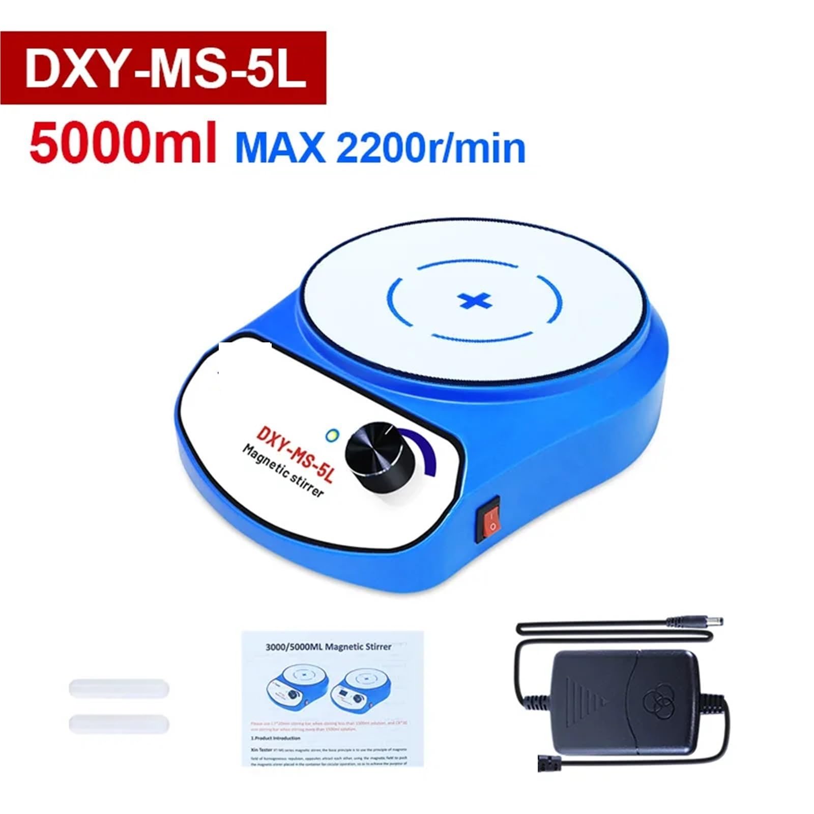 Homogenizator, 3000 ml 5000 Mini mieszadło magnetyczne z wyświetlaczem cyfrowym do mieszania cieczy dwoma mieszadłami(DXY-MS-5L)