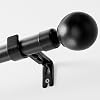 jinchan Black Curtain Rods for Windows 72 to 144 Inch, 1 Inch Diameter Adjustable Heavy Duty Outdoor Extra Long Window Curtain Rod for Bedroom, Boho Decorative, 72-144 Inch, Single