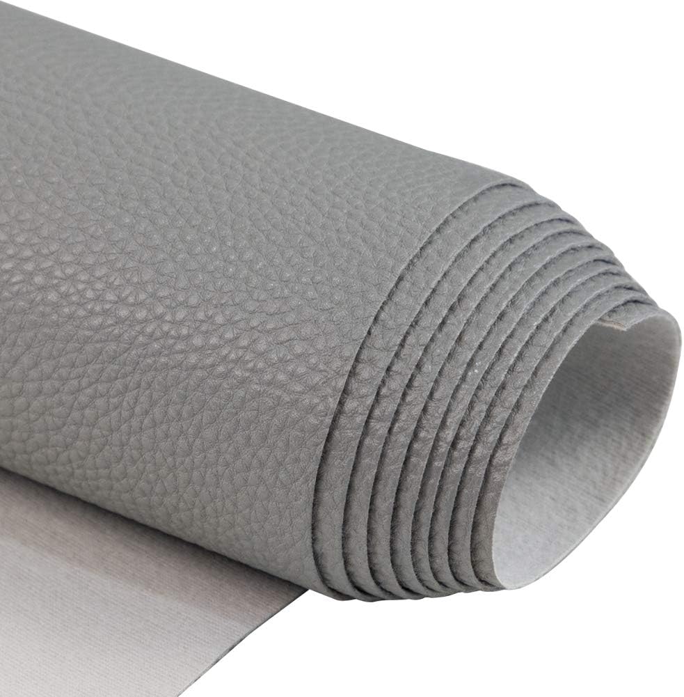Gray Faux Synthetic Leather
