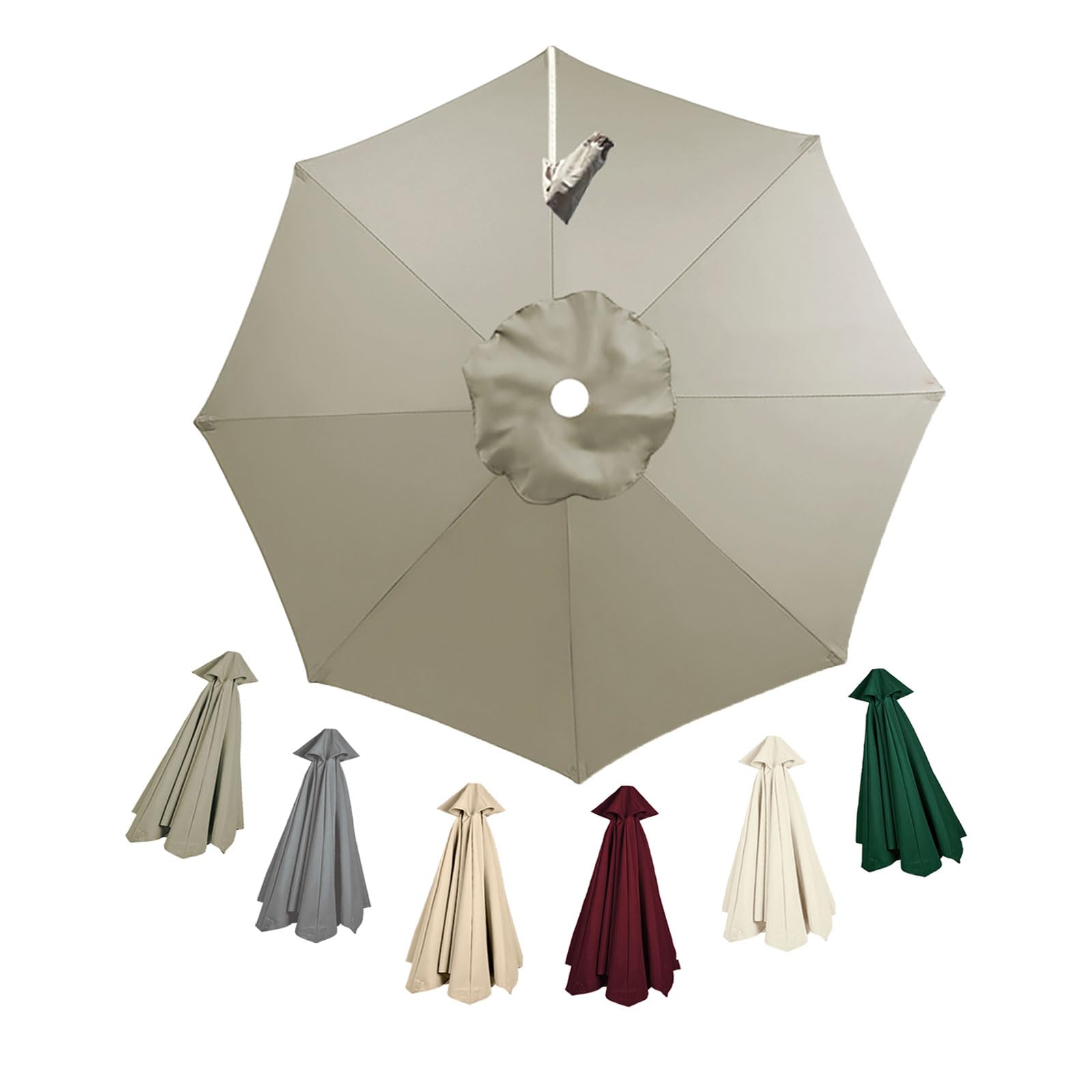 Kdqrmvv Top Color Outdoor Offset Cantilever Replacement Parasol Canopy For 3.0M Garden Umbrella Parasol