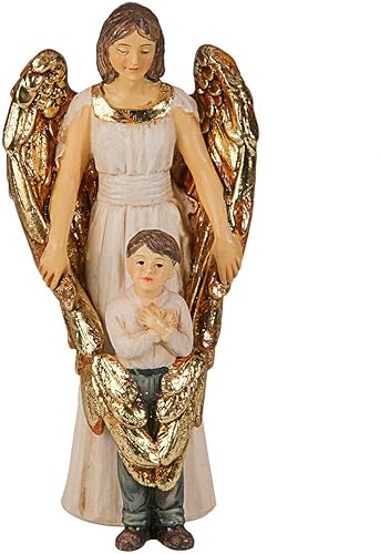 Miniatura 9 de Pequeña estatua católica de resina sólida pintada a mano de San Mateo de 4 pulgadas