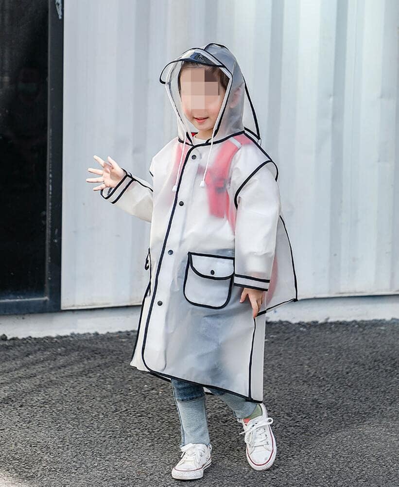 Impermeabile Bambini 2 Pezzi Riutilizzabile - Poncho Pioggia Trasparente Con Cappuccio Per Bimbi E Bambine, Leggero E Pratico Per Scuola, Gite E Festall - Foto 6