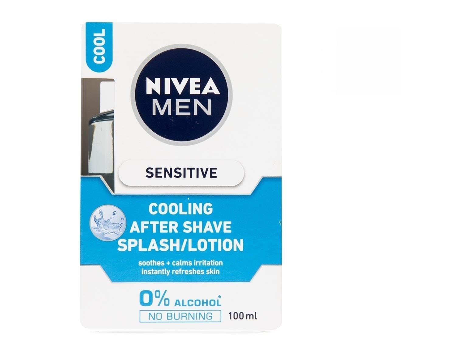 6 x NIVEA Men Aftershave Splash/ Lotion "Sensitive" mit Kamille und Algen Extrakten - 100 ml