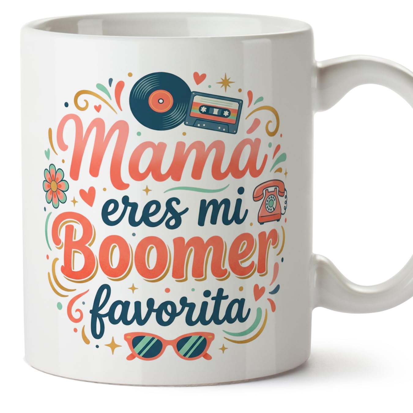 MUGFFINS Taza mamá con frase Para la mejor mamá del mundo en Español | regalo madre | 330 Ml 11 oz | Idea original para regalar | progenitores v3 — view 61