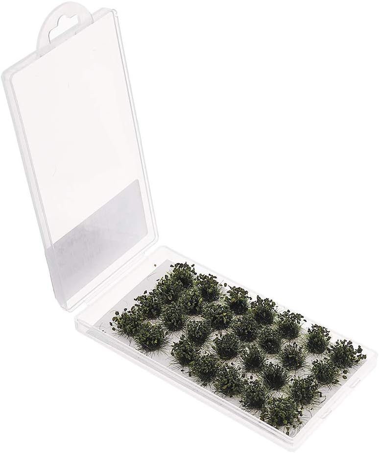 Warmtree 28 Pcs Green Bushy Tufts Lowland Shrubs Tuft Terrain Model Kit
