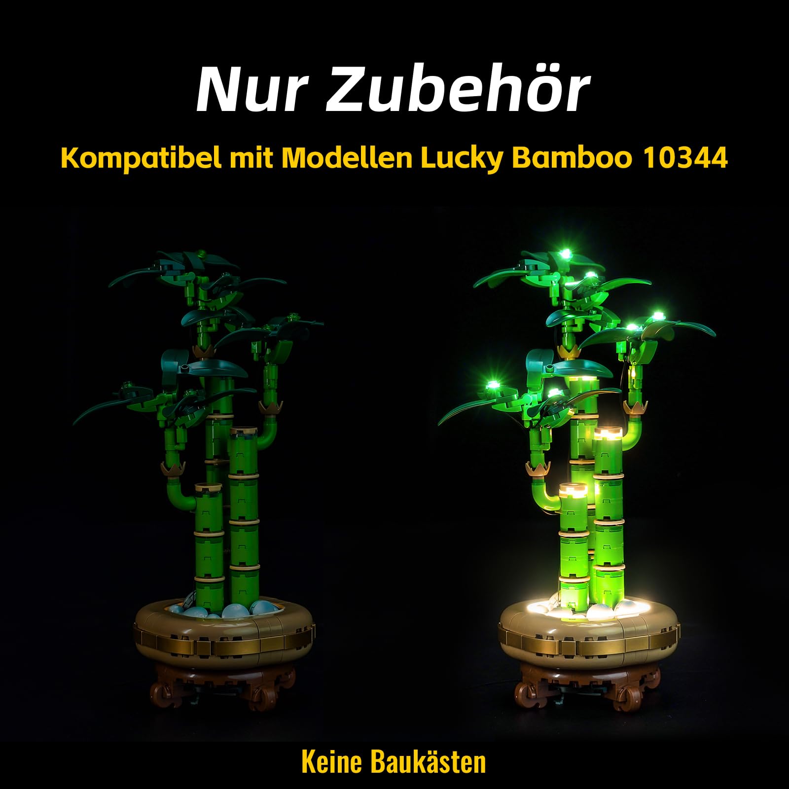 Kit d'éclairage LED compatible avec Lego 10344 Lucky Bamboo Botanical Collection (pas de modèle), kit d'éclairage décoratif compatible avec Lucky Bamboo