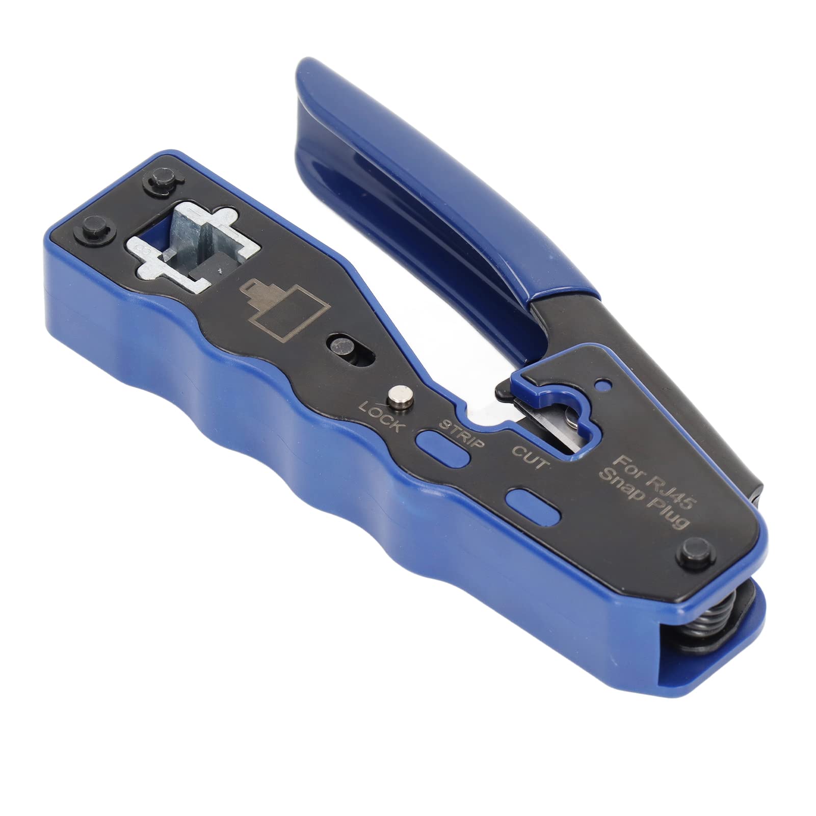 Pince à sertir pour câble réseau | Pince à dénuder et coupe-fil en acier à haute teneur en carbone | Pince à sertir RJ45 pour câbles Cat5 Cat6/installation Ethernet | 10 têtes en cristal