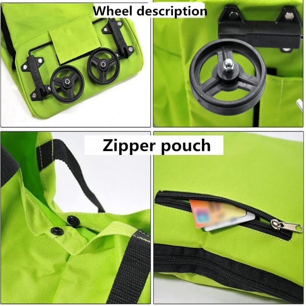 Trolley per la Spesa Shopping Bag Pieghevole Shopping Acquista Carrello per Alimenti Borsa su Ruote Borsa Acquista Verdura Shopping Organizer Borsa Portatile Resistente
