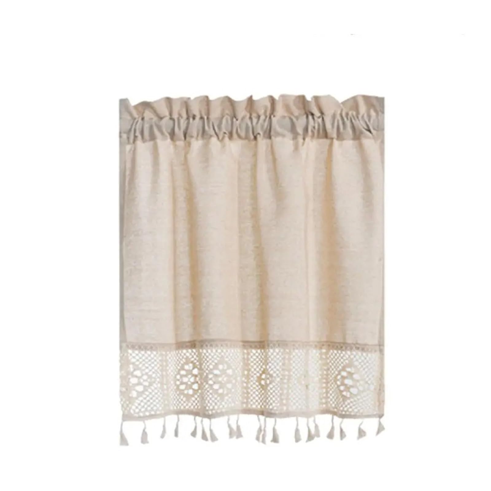 EnxJire Cupboard Curtain Farmhouse Valance Short Curtain For Kitchen Cabinet Home Bedroom(150cmx60cm)