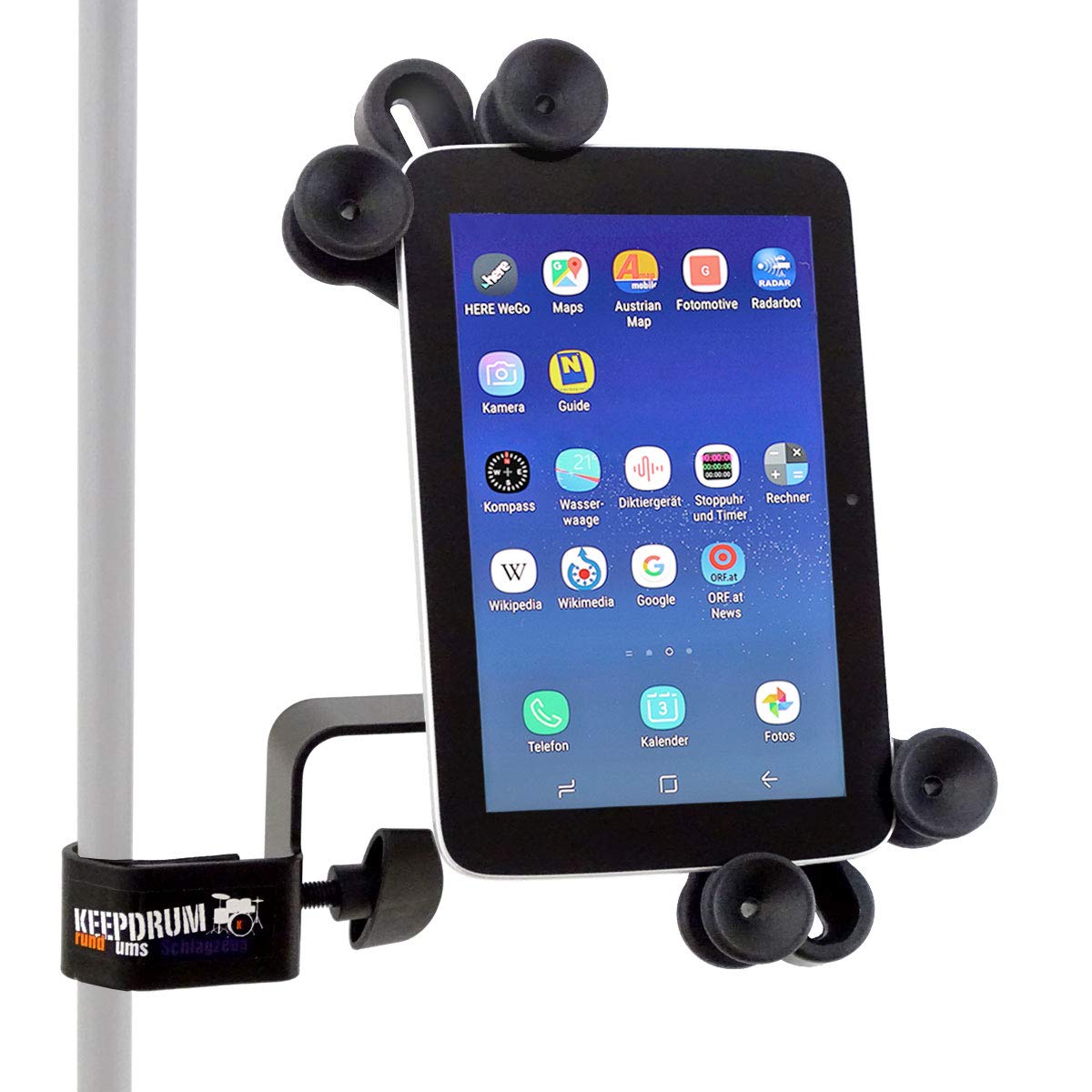 keepdrum Mikrofonständer mit Galgen + Universal Tablet-PC- Halterung
