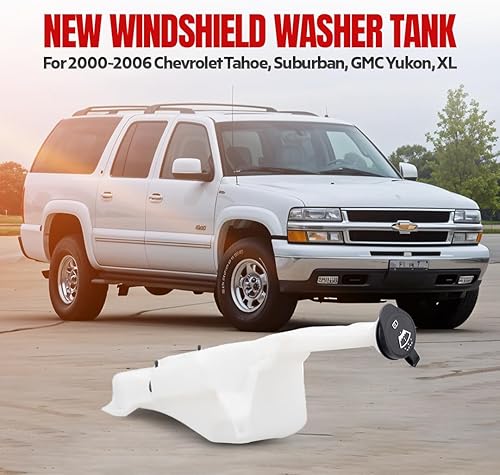 Miniatura 2 de FITRITE AUTO PARTS - Tanque de limpiaparabrisas para Chevrolet Tahoe 2000-2006, Suburban, GMC Yukon, XL, con bomba y sensor de nivel de líquido para