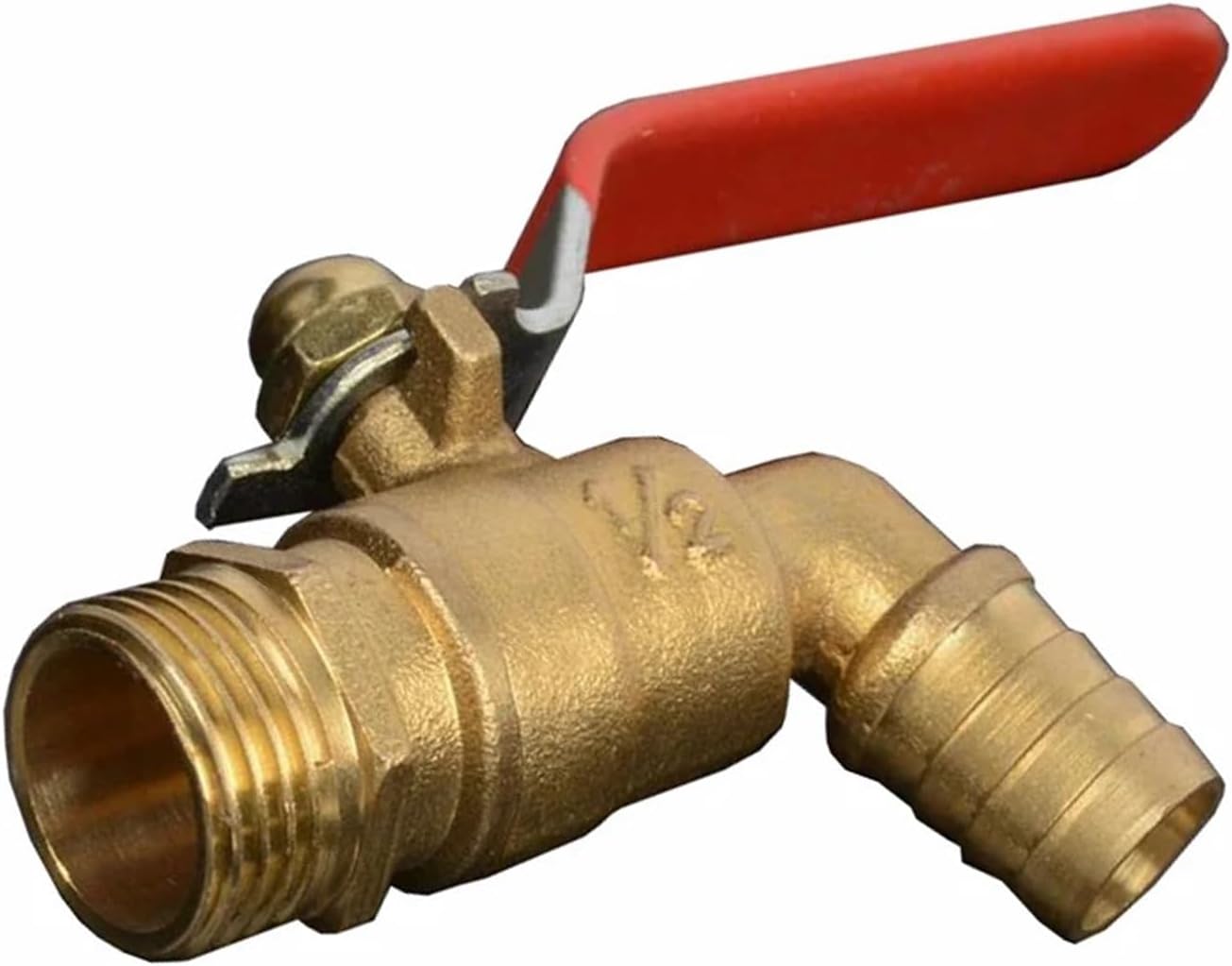 1/2" 3/4" 1" Hot Water Brass Faucet Valve Boiler Faucet Elbow Tap Ball Valve With Handle(3/4")