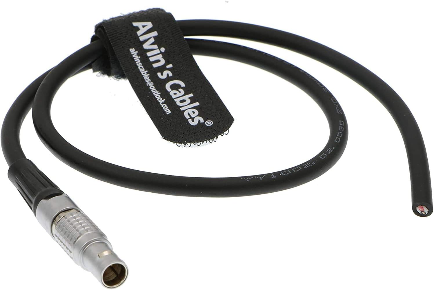 Alvin's Cables 2 Pin Male to Flying Leads Power Cable for Teradek Bond Cellular Bonding Solution from a PowerTap Power Source 60CM