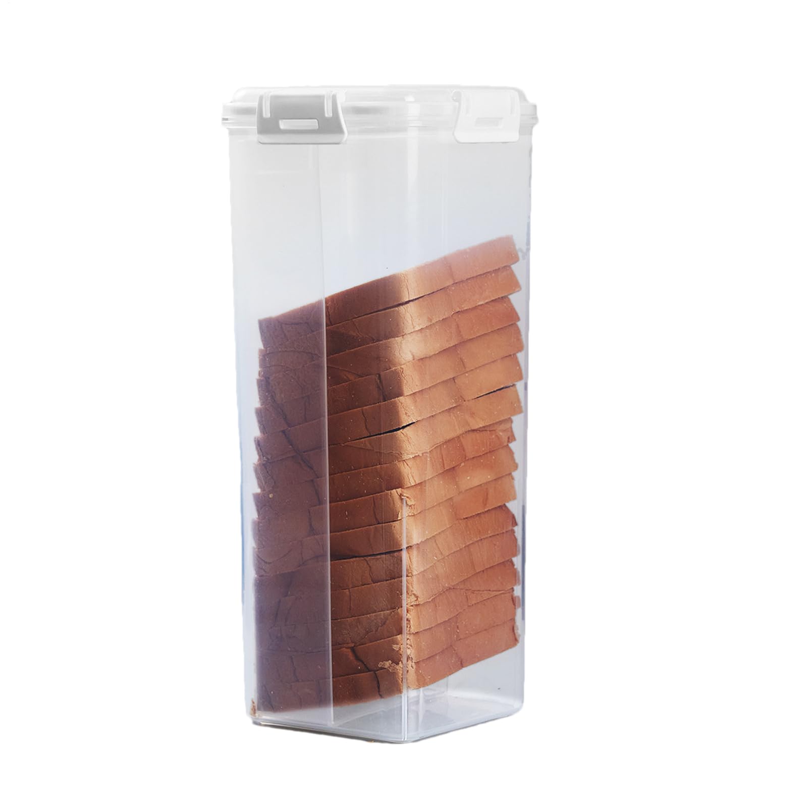 Recipiente hermético para pan de molde con clip sin BPA para la encimera de cocina