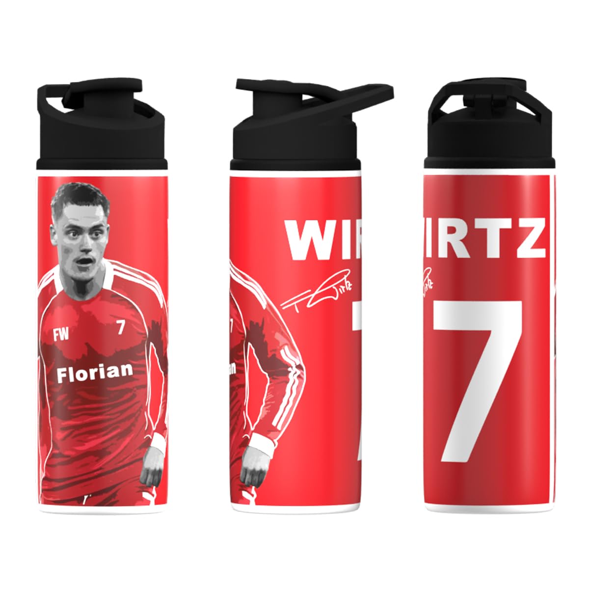 Partisan Liverpool Wirtz Big Mouth Water Bottle (Red, 600, Millilitres)