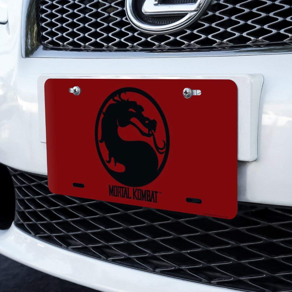 Mortal Kombat Symbol Novelty Metal Vanity Tag License Plate