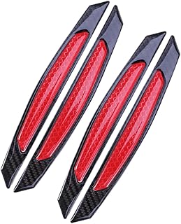 ibasenice 4 Peças Adesivo De Fibra De Carbono Adesivos Decorativos Adesivo Reflexivo Adesivo Para Proteção De Porta De Carro Faixa Anticolisão Guarda De Porta Adesivos Anticolisão De Porta