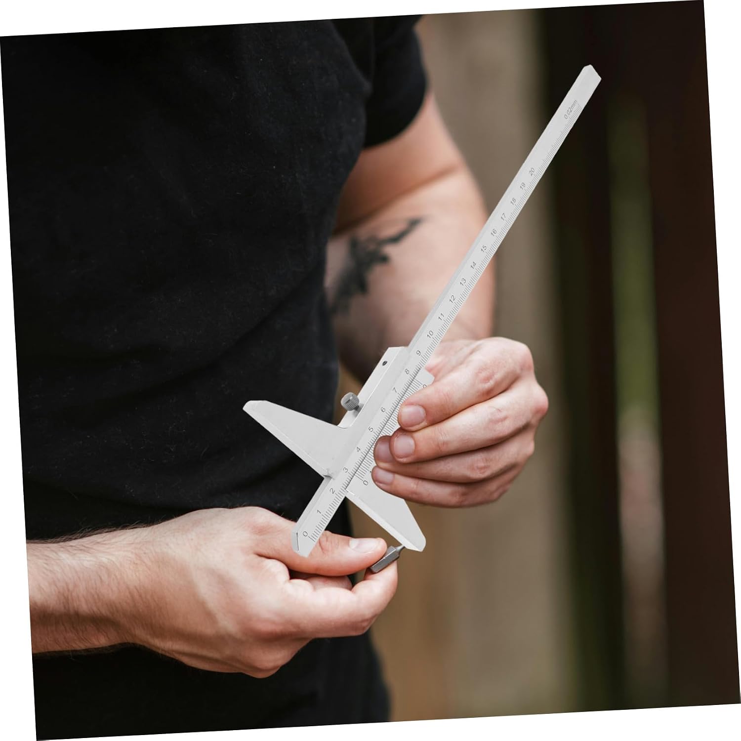BESTYASH Depth Vernier Caliper Gauge 0-200mm – Precision Depth Measurement Tool for Engineering and Metalworking with Micrometer Caliper Function