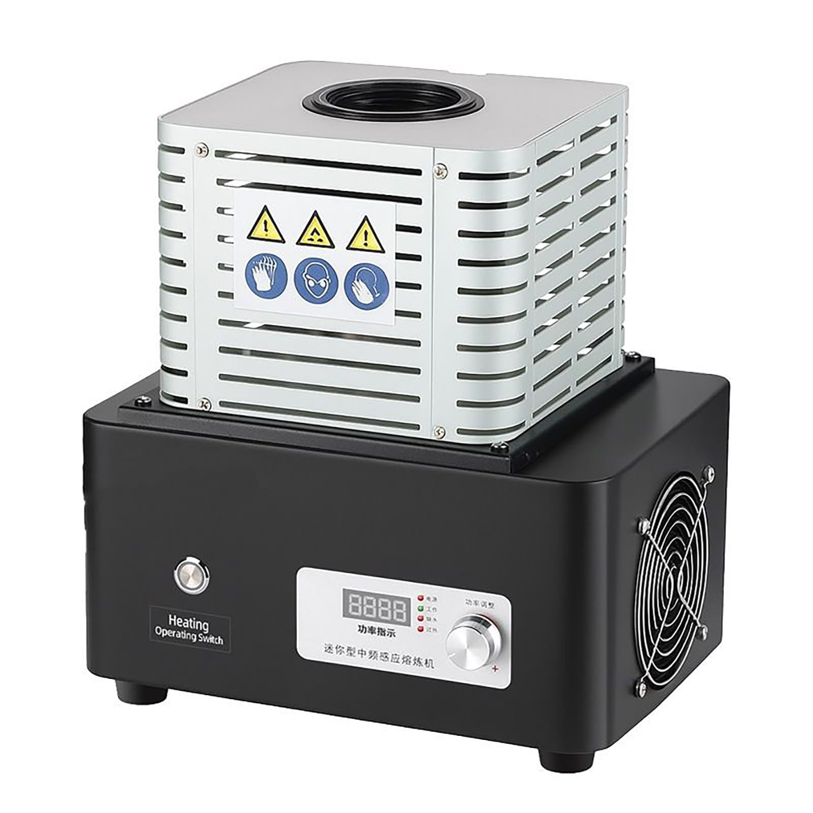 Elektryczny Piec Do Topienia Złota O Mocy 5000 W, Cyfrowy Wyświetlacz Maszyna Do Topienia Metalu Z Tyglem Grafitowym, Maksymalna Temperatura 1600 ℃, Do Topienia Metali Złoto Srebro Cyna