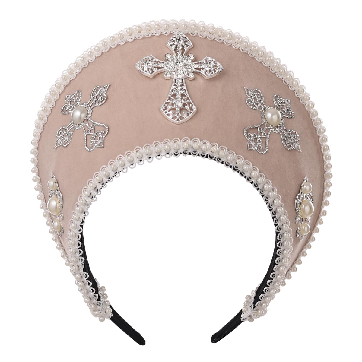GRACEARTAnne Boleyn Hat Headpiece Elizabethan Headwear Tudor Coronet Hood Hat