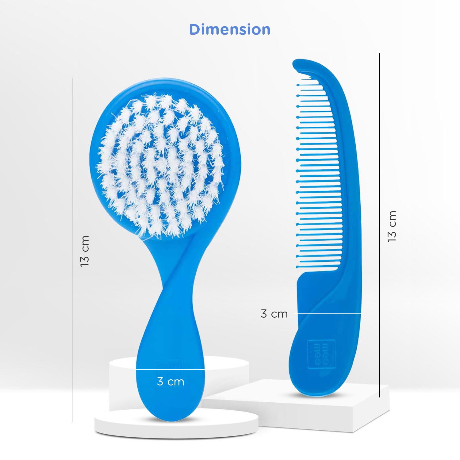 Mee Mee Comb and Brush Set (Premium, Blue) 3
