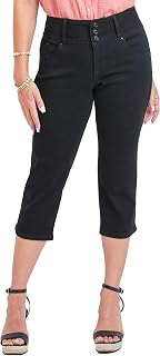 Royalty for Me Women's YMI Jeans Women's Wannabettabutt 3-Button Capri Sustainable