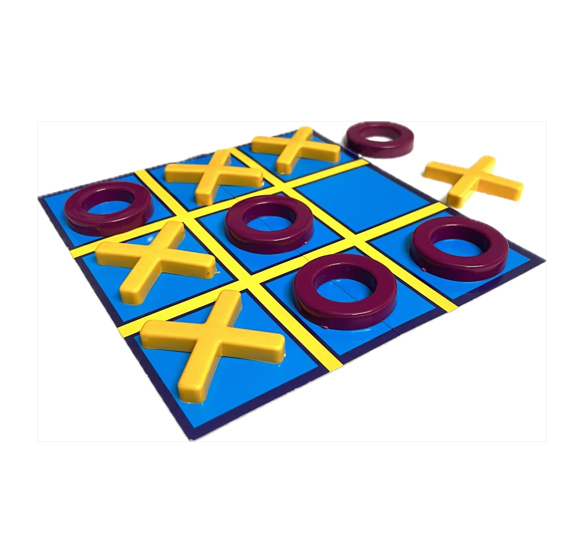 Rarejoy Set of 6 Tic Tac Toe 3D Return Gifts for Kids Birthday Strategic Board Game, Birthday Party Mind Challenging Cross & Zero Board Game for Kids & Adults