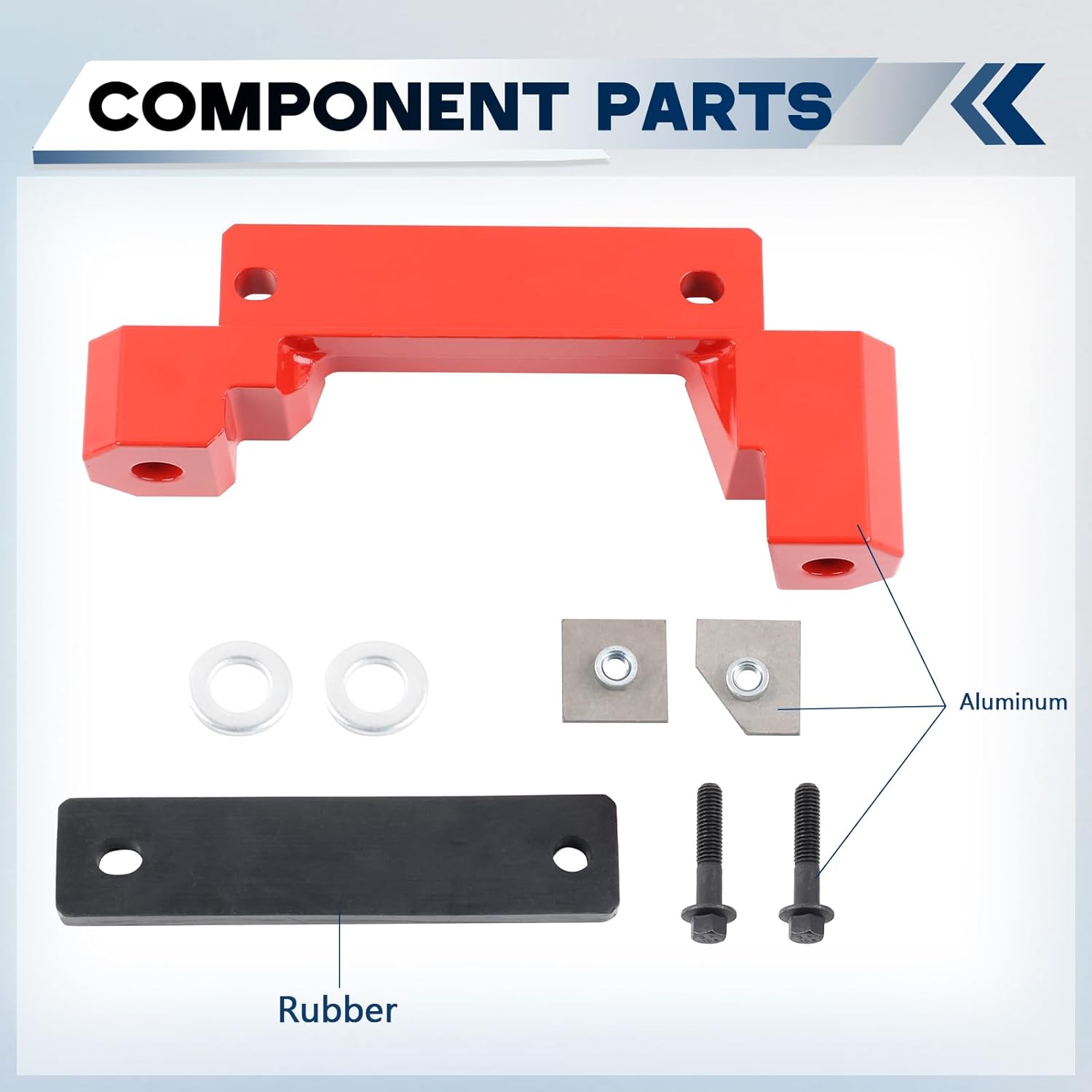 Billet Rear Differential Brace Compatible With Charger/Challenger/Scat Pack Redeye 2015-2023 (Red Finish)