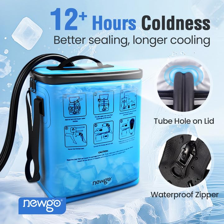 NEWGO Cold Therapy Machine with Programmable Timer & Quiet Pump – Lightweight Cold Pad for Knee/Shoulder After Replacement Surgery, Post-Op Swelling, Joint Pain, Arthritis, Sports Injuries - Image 3