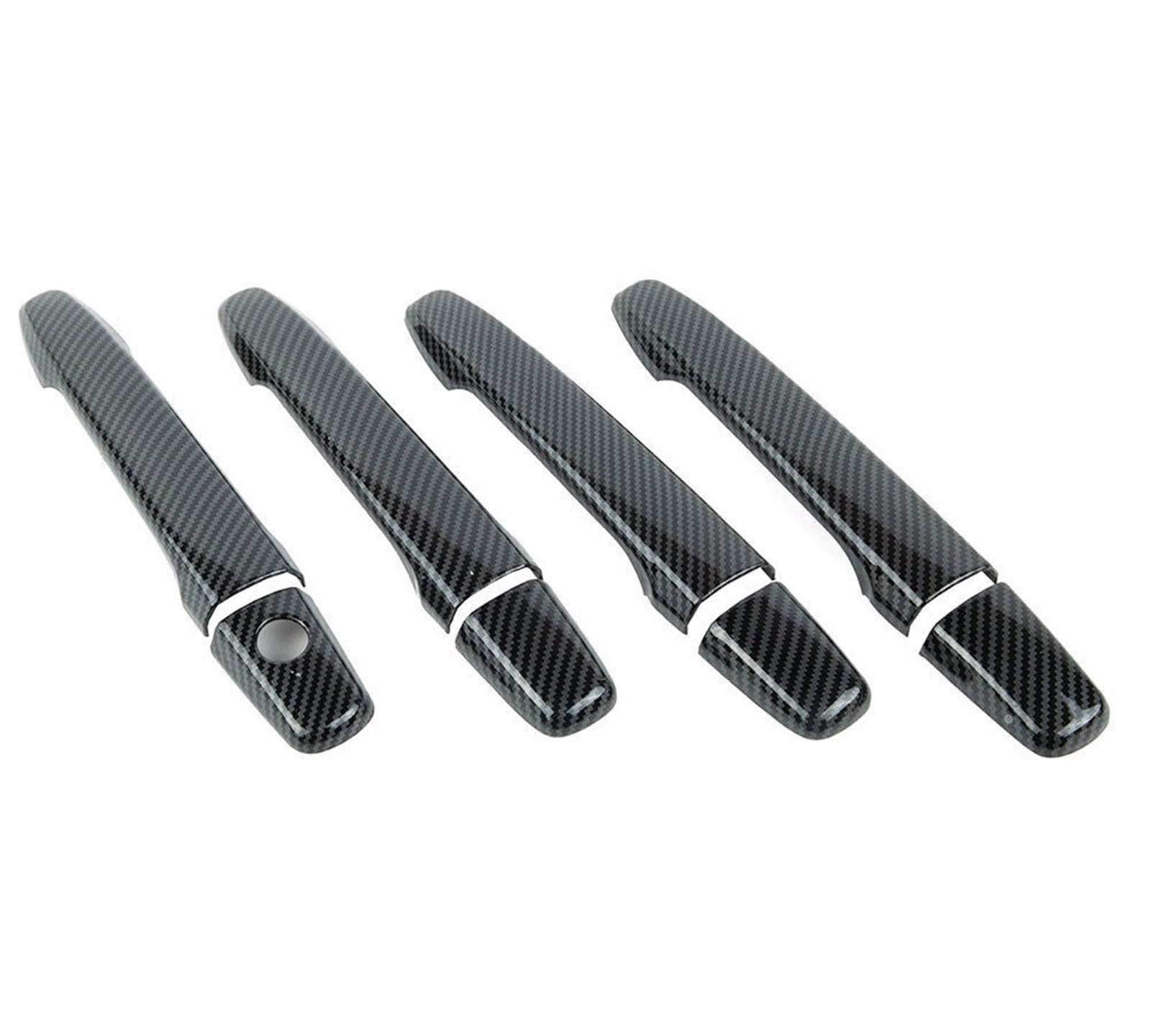 Vdifsvb for Mitsubishi for Lancer for Evolution X for EVO 2008-2017 Car Exterior Door Handle Moulding Cover Trim Decor Side Exterior Door Handle(Single Hole Carbon)