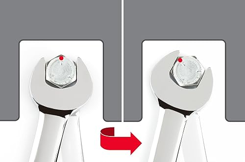 Miniatura 6 de TEKTON Llave combinada de trinquete reversible rechoncha de 38 pulgadas  WRN51008