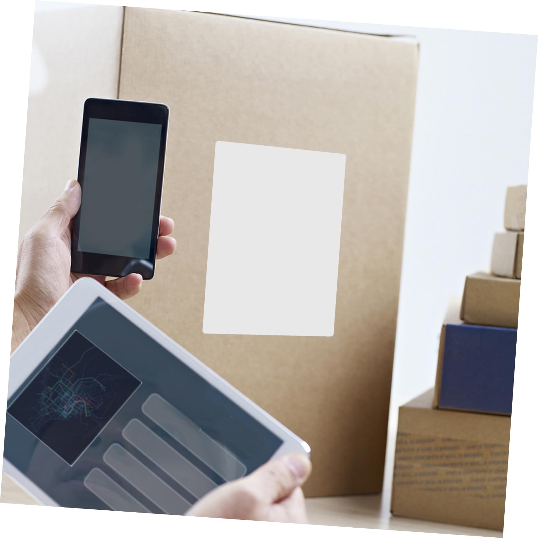 Mikikit 160 Blatt Wasserfeste Handbeschriftbare Versandetiketten aus Synthetischem Papier Starke Haftung Große Schreibfläche Selbstklebende Aufkleber für Lager und Aufbewahrungsboxen