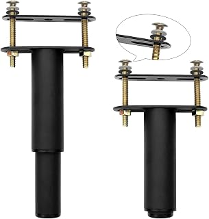 Telakeni 2 Pcs Bed Frame Legs, Adjustable Height Center Support Leg for Bed Frame, Bed Center Slat Heavy Support Leg, Sofa Furniture Cabinet Feet Legs (5.1"-9.6")