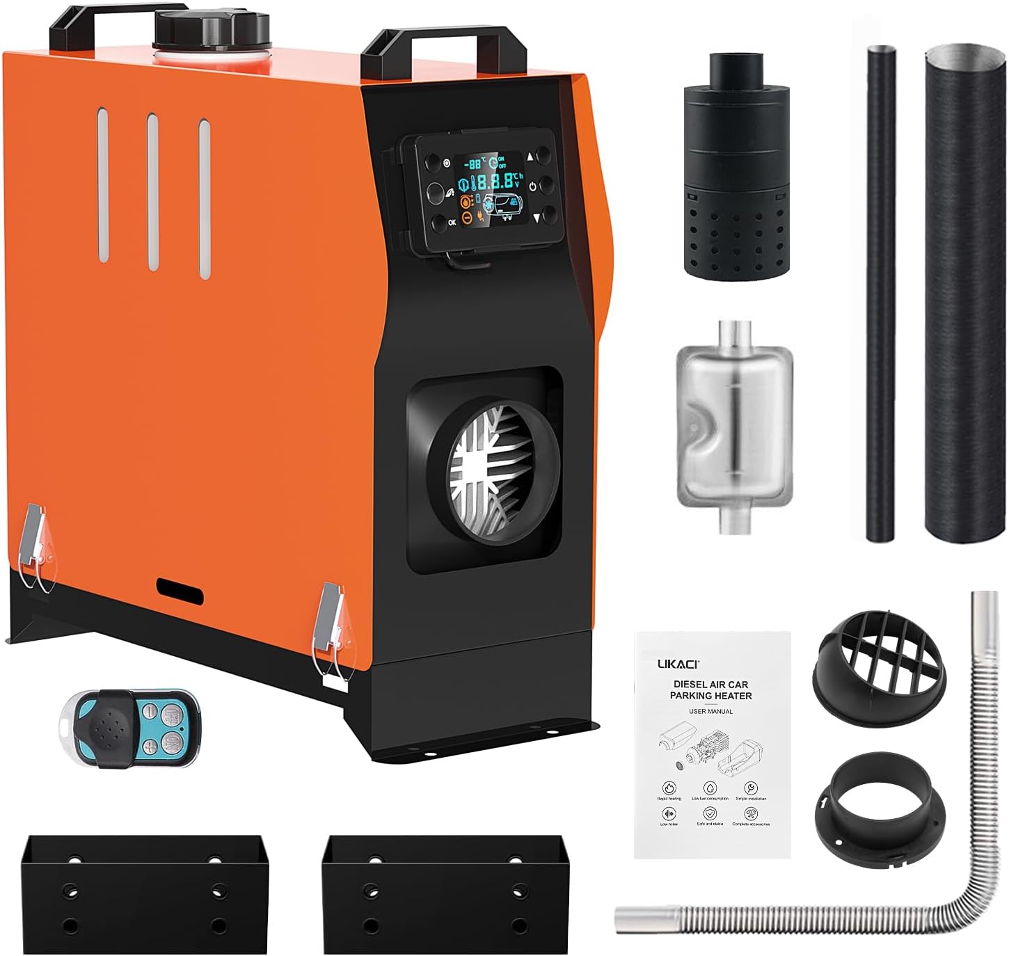 Hcalory Space Heater, 8KW 12V-24V Diesel Air Heaters All-in-one with