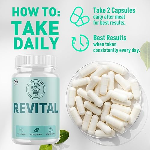 Miniatura 5 de Revital Capsules, píldoras oficiales de apoyo Revital con todos los ingredientes naturales, suplemento de fórmula avanzada para salud y bienestar