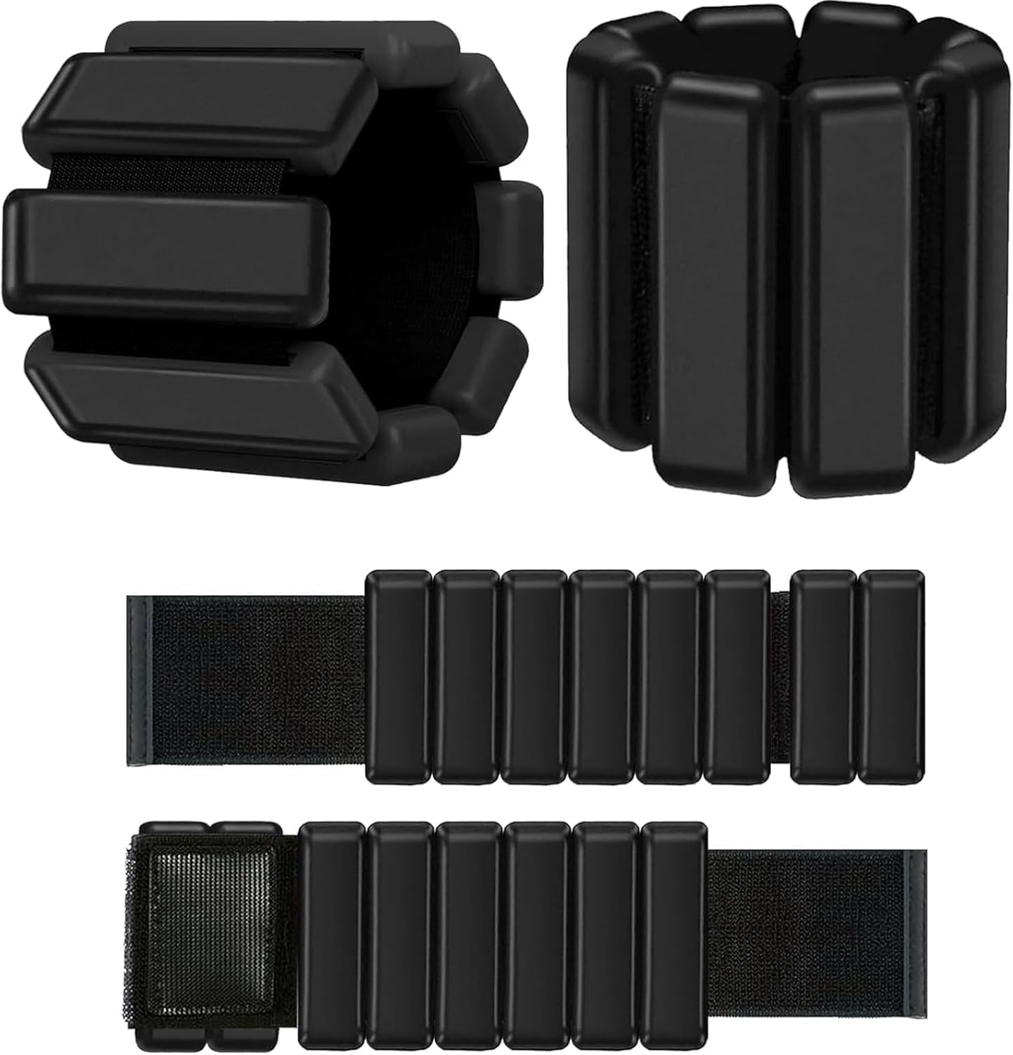 DMG TECH Wrist Weights, 2 Pack Adjustable Wearable Wrist and Ankle Weights, 450g Each, Waterproof and Sweatproof, Silicone Hand Weights for Run,Yoga,Dance,Walk,Sports