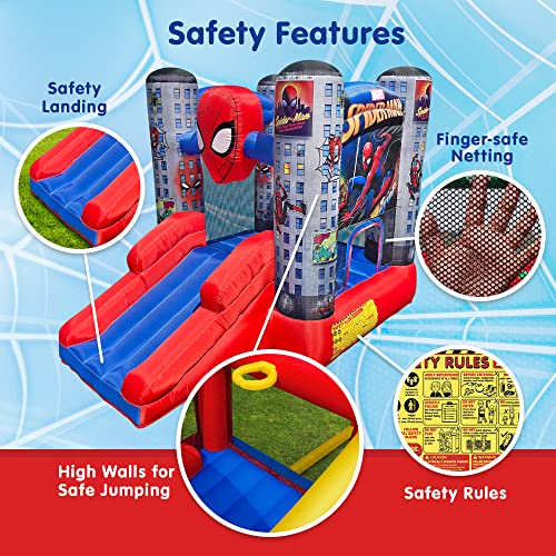 image for Funormous Marvel Spider-Man Bounce House with Slide, Kids Inflatable S