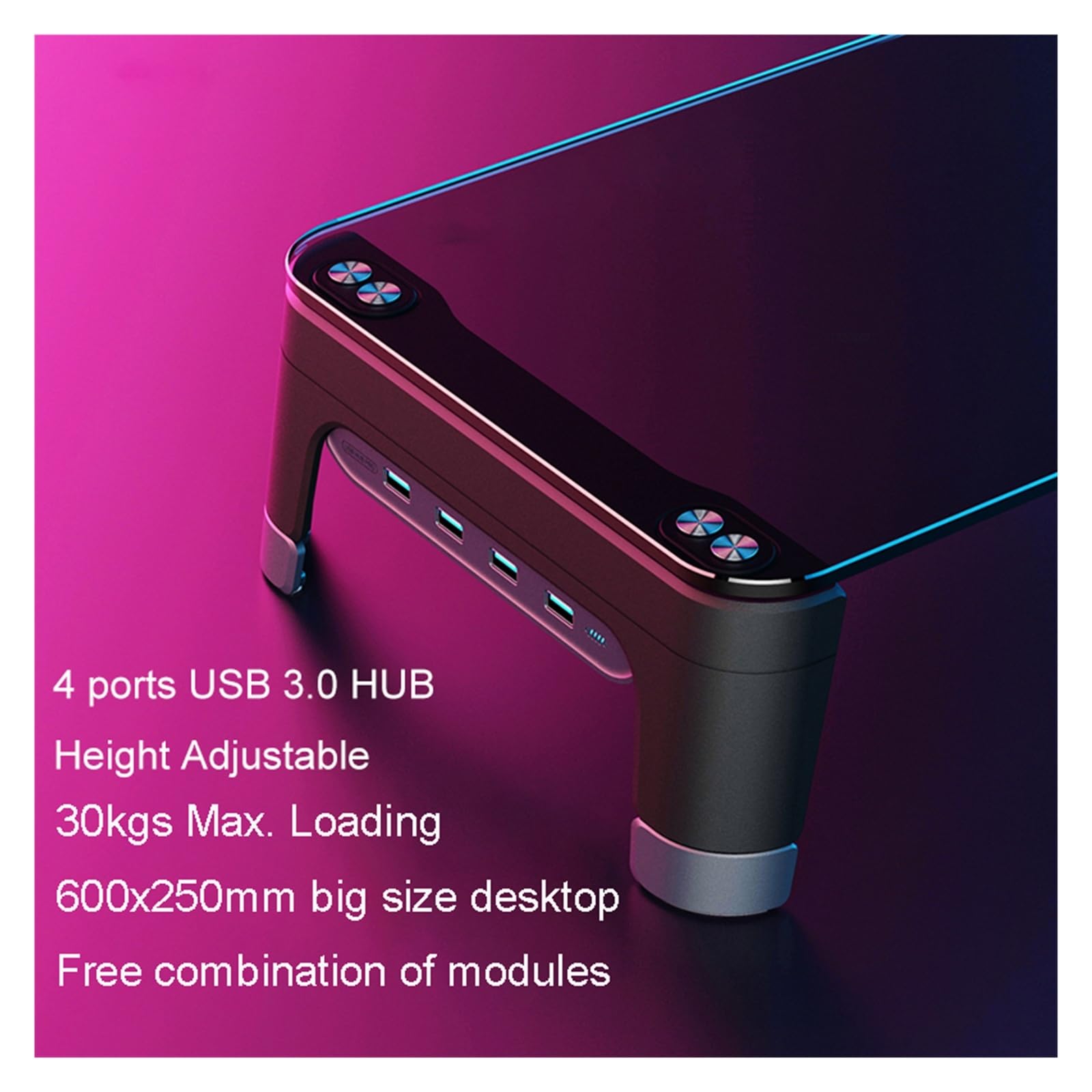 Soporte para Portátil con Hub USB 4 Puertos,30kg