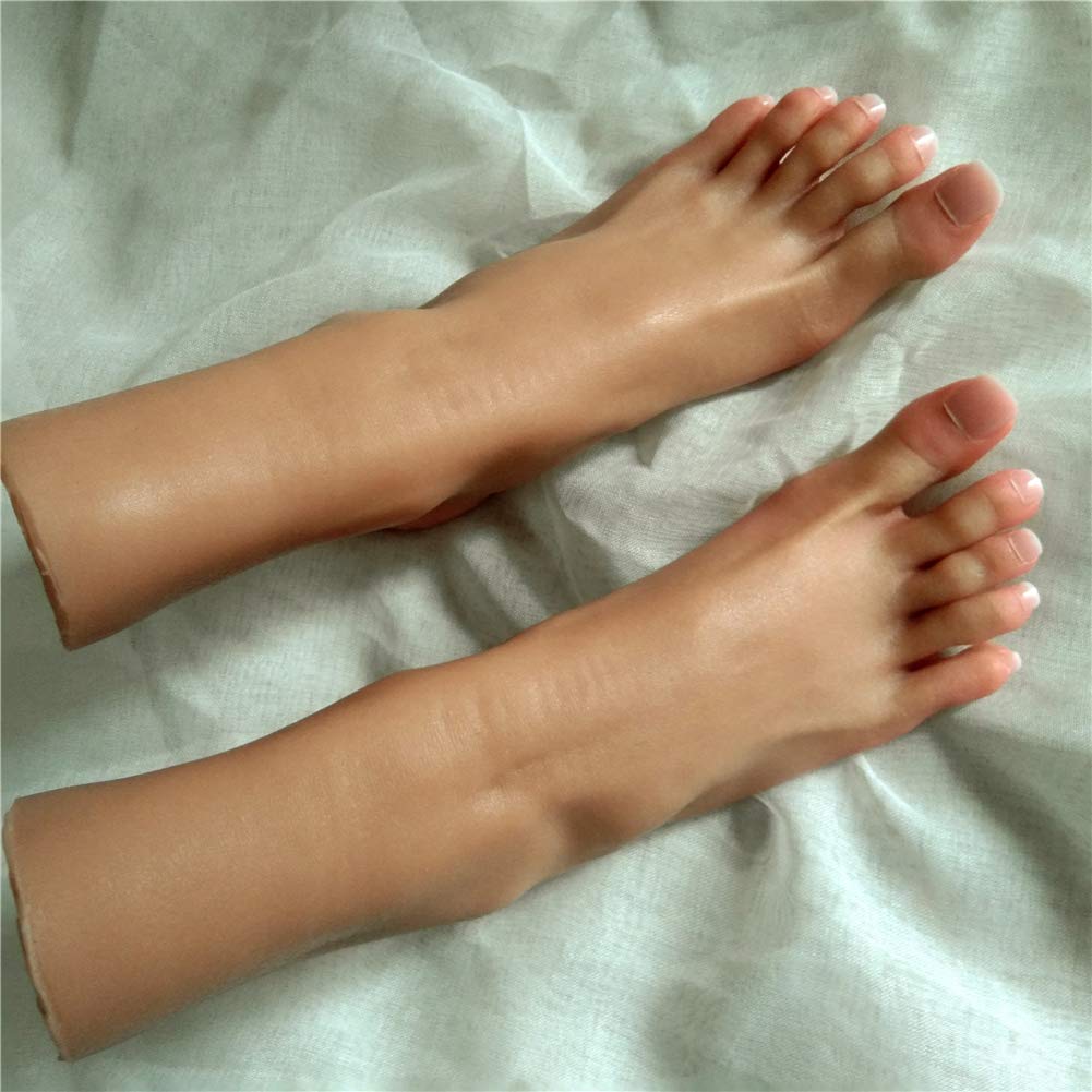 NCBH Sex Toys Feet, Feet Sexy Silicone, Silicone Foot Fetish Toy Donna Piedi Stampo Display Gioielli Sandalo Scarpa Calzino Display Schizzo Artistico con Ossa,A2,37