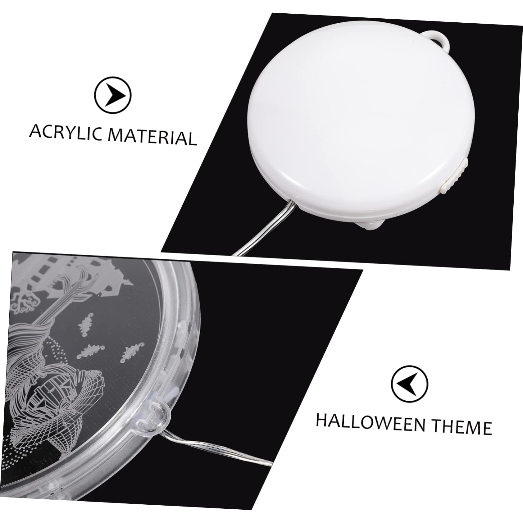Abaodam Lot de 3 Guirlandes Lumineuses pour Fenêtre Et Porte Dhalloween Luminaire Décoratif Dintérieur pour Chambre à Coucher Idéal pour Une Fête Une Tasse