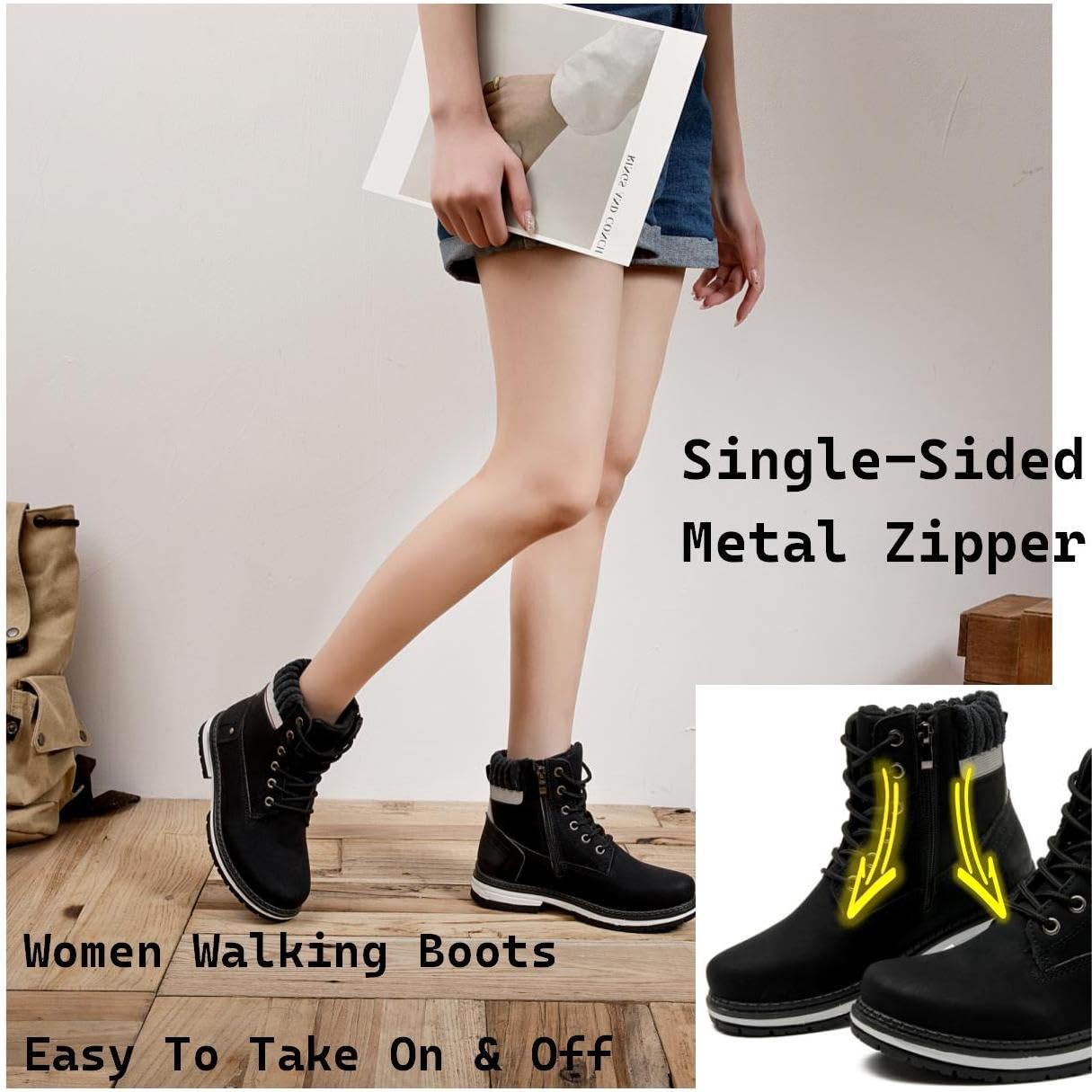 sofysofy Women Work Boots - Waterproof Hiking Outdoor