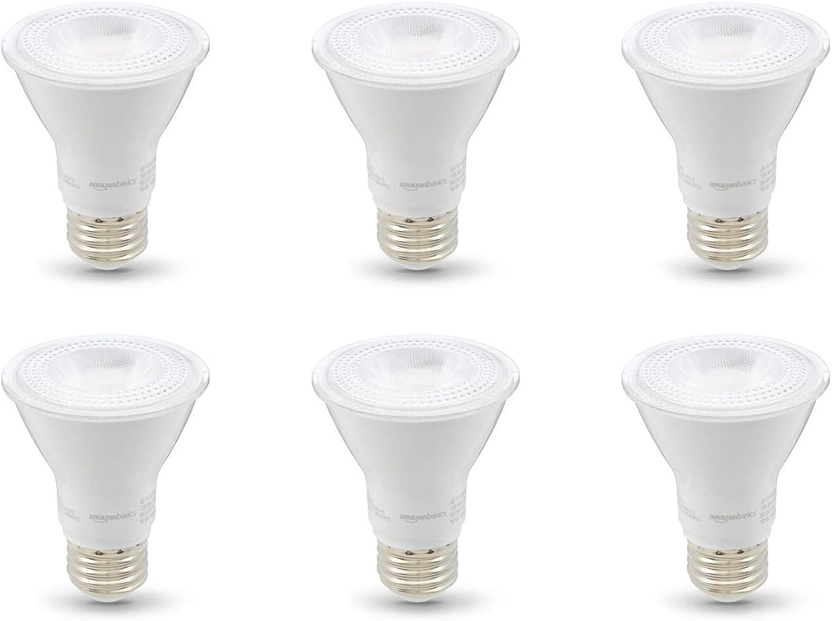 Amazon Basics PAR20 LED Light Bulb 6 Pack