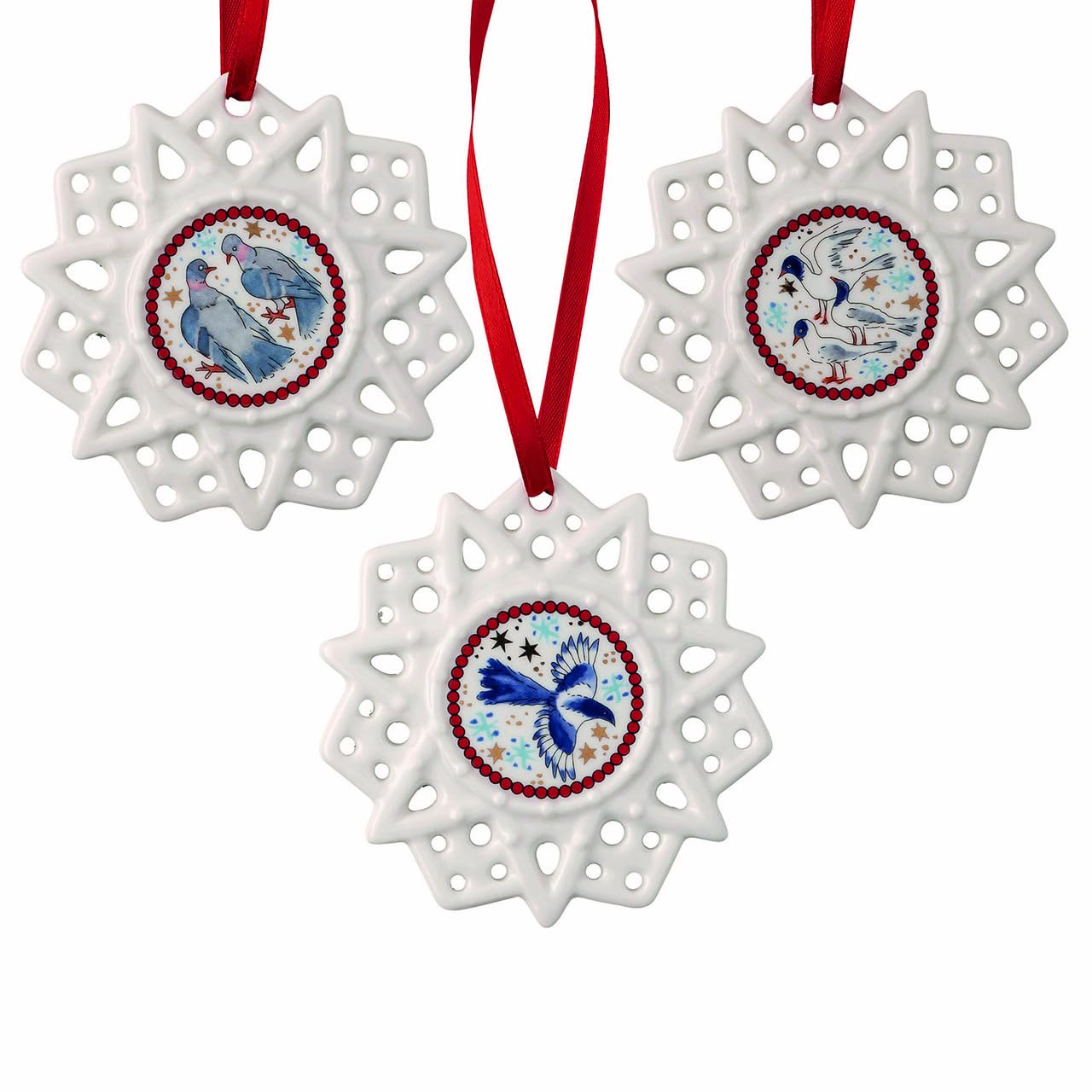 Amazon.de: Hutschenreuther 02248-727473-28689 Sammeledition Weihnachten  Porzellan Stern, 3 Teilig