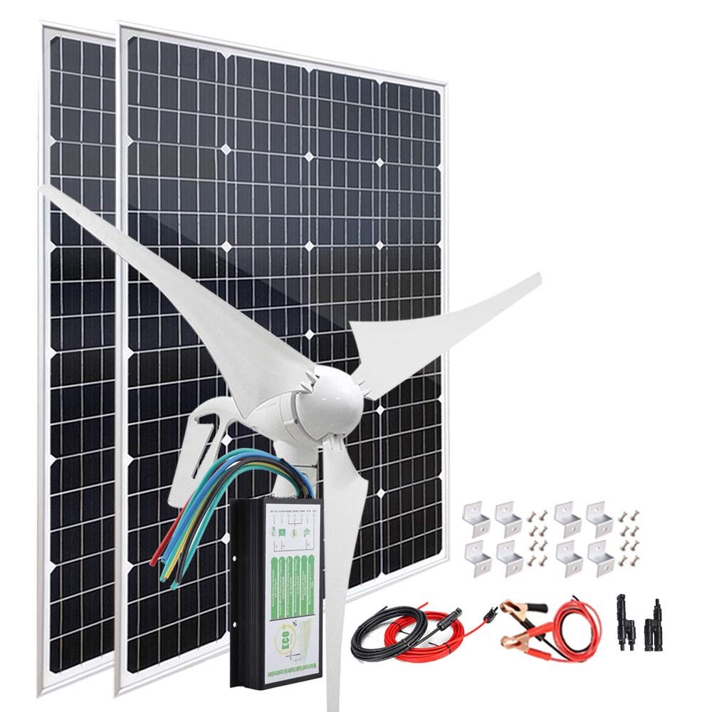 Buy DACURYSSO 600W Solar Panel Wind Turbine Generator Kit For Caravan 