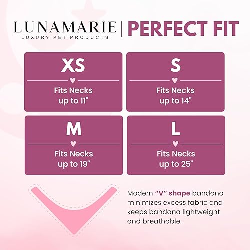 Miniatura 5 de LunaMarie - Bandana de lujo para perros pequeños medianos y grandes  Diseños especiales  Accesorios para perros  Accesorios para gatos  Suave y